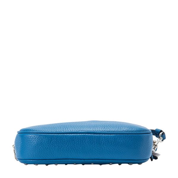 Coach Blue Leather Zipper Cross Shoulder Bag - Image 5