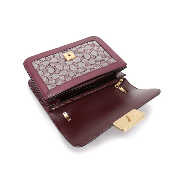 Coach fabric paired with leather single shoulder crossbody bag - Image 5