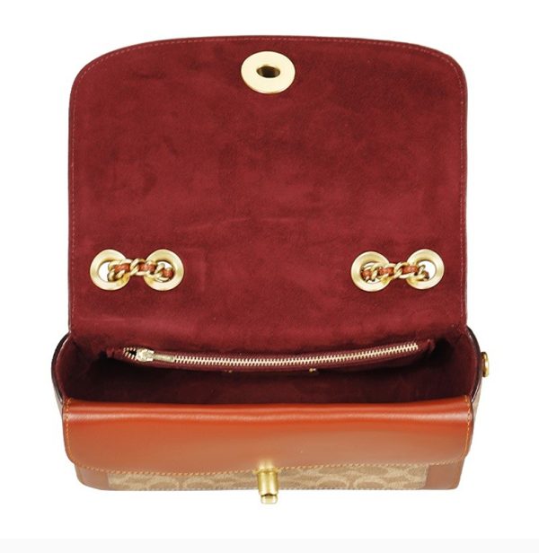 Coach Color blocked Canvas with Leather Shoulder Bag - Image 5