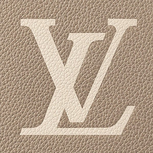 LV Elephant Grey/Milk White Double Color Embossed Grain Shoulder Bag - Image 5