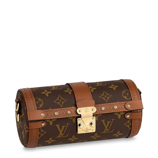 LV brown presbyopia detachable shoulder strap, hand-held diagonal cross cylindrical shoulder bag - Image 5