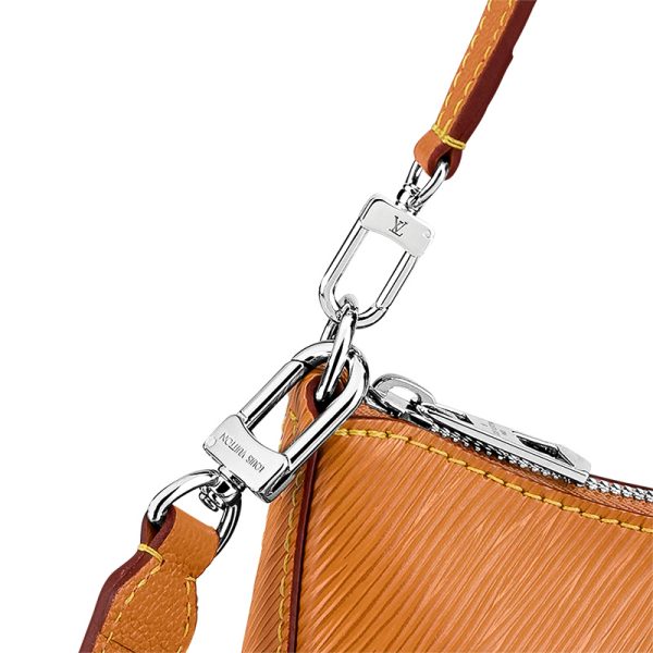 LV Caramel Brown Grain Leather Shoulder Diagonal Cross Handbag - Image 5
