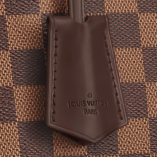 LV small ebony checkerboard canvas leather single shoulder diagonal cross handbag - Image 5