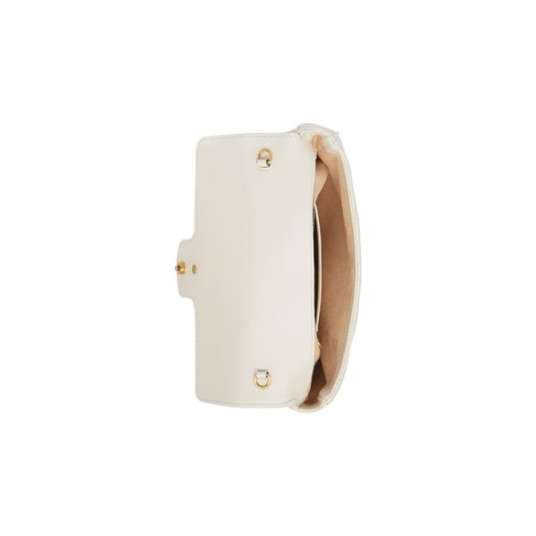 Gucci White Quilted V-shaped Leather Shoulder Bag with Card Clip Chain - Image 6
