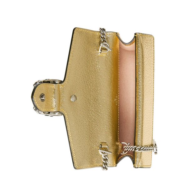 Gucci Mini Gold Leather Shoulder Cross Bag - Image 6