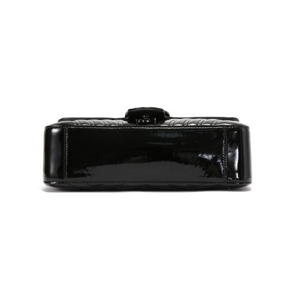 Gucci small patent leather double G buckle shoulder crossbody bag - Image 5
