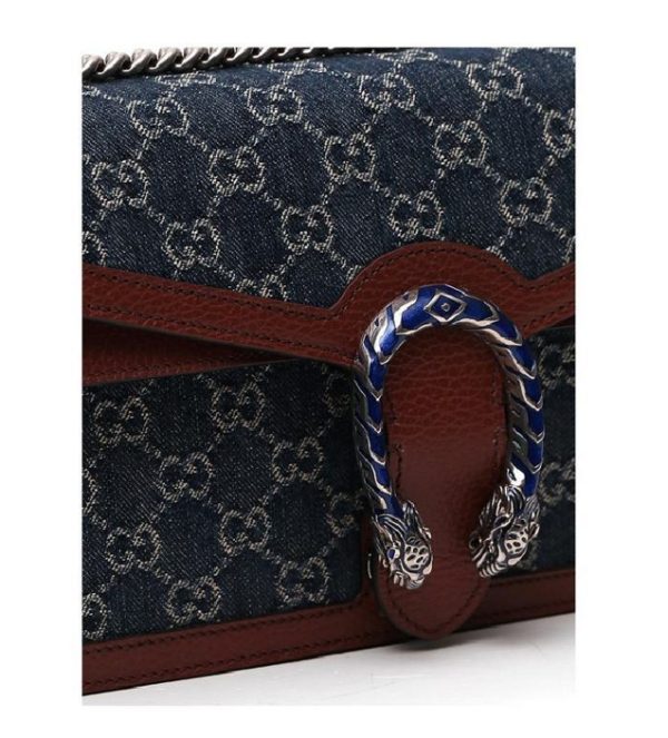 Gucci dark blue leather shoulder bag - Image 4