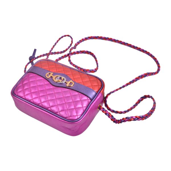 Gucci cowhide embossed woven bag, single shoulder crossbody bag - Image 6