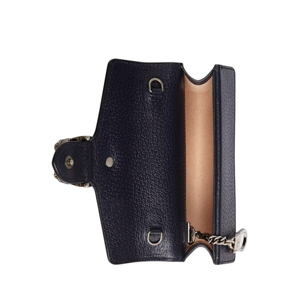 Gucci Ultra Mini Beige/Blue Jacquard Canvas Shoulder Bag - Image 6