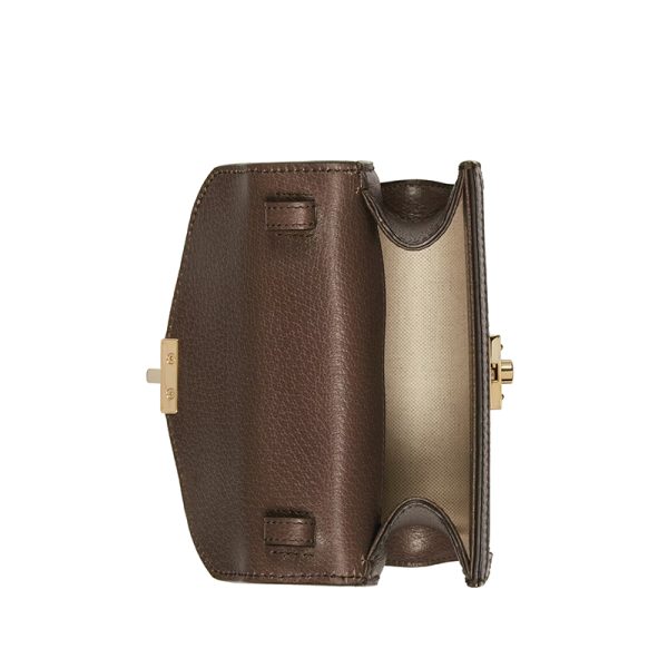 Gucci Mini Ebony Beige Canvas Shoulder Bag - Image 6
