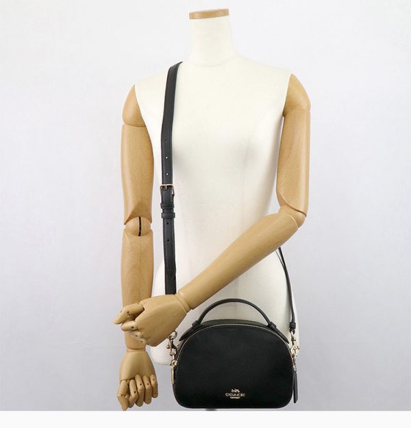 Coach Black Leather Printed Cross Shoulder Bag - Image 6