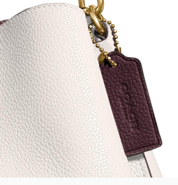Coach white polished pebble leather shoulder bag - Image 6