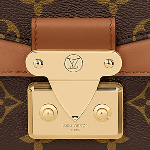 LV canvas with caramel leather gold chain shoulder bag - Image 6
