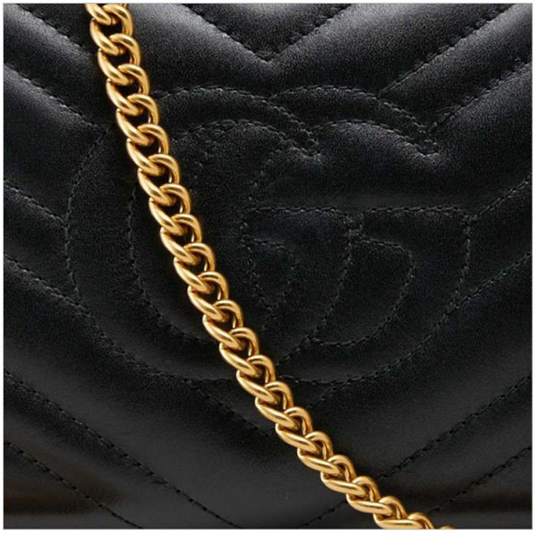 Gucci Mini Leather Quilted Handbag Single Shoulder Crossbody Bag - Image 6