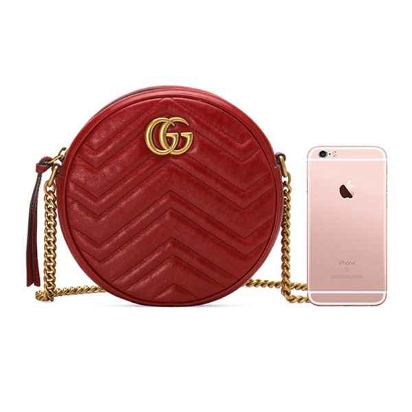 Gucci Mini Bull Leather Round Chain Shoulder Slant Bag - Image 6