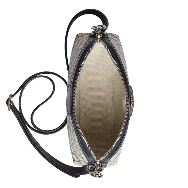 Gucci small beige/blue one shoulder crossbody shell bag - Image 6