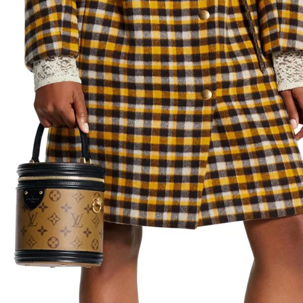 LV vintage calf leather cylindrical handbag - Image 7