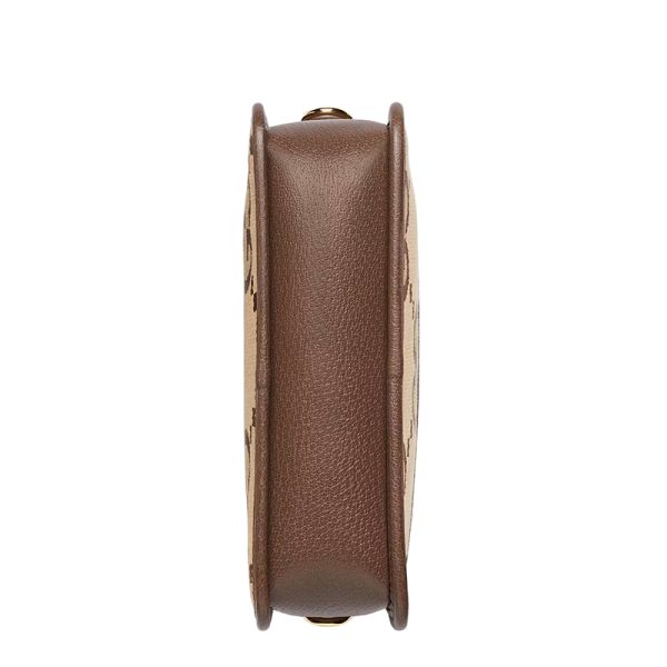 Gucci Mini Camel Ebony Canvas Shoulder Box Bag - Image 7