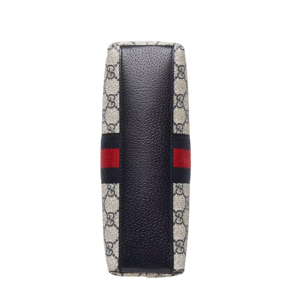 Gucci small beige/blue one shoulder crossbody shell bag - Image 7