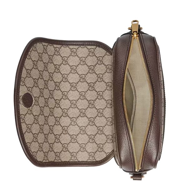 Gucci Mini Beige/Ebony Canvas with Leather Shoulder Cross Bag - Image 7