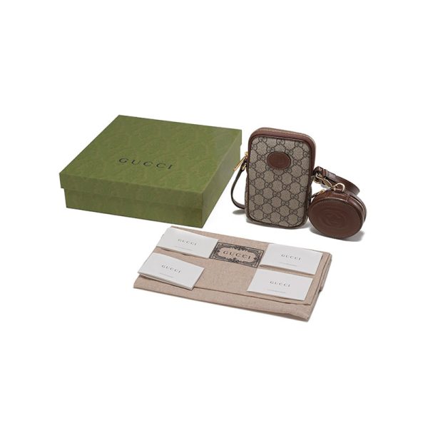 Gucci Mini Canvas Leather Shoulder Bag - Image 8