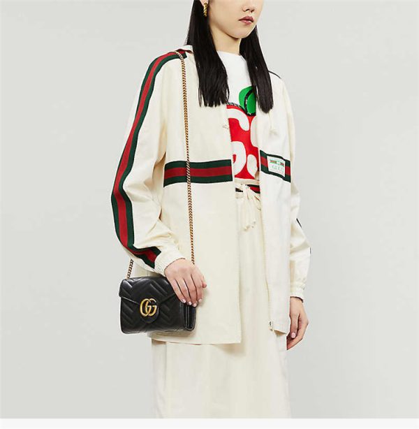 Gucci Mini Leather Quilted Handbag Single Shoulder Crossbody Bag - Image 8