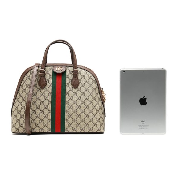 Gucci GG Medium Canvas/Leather Handbag - Image 9